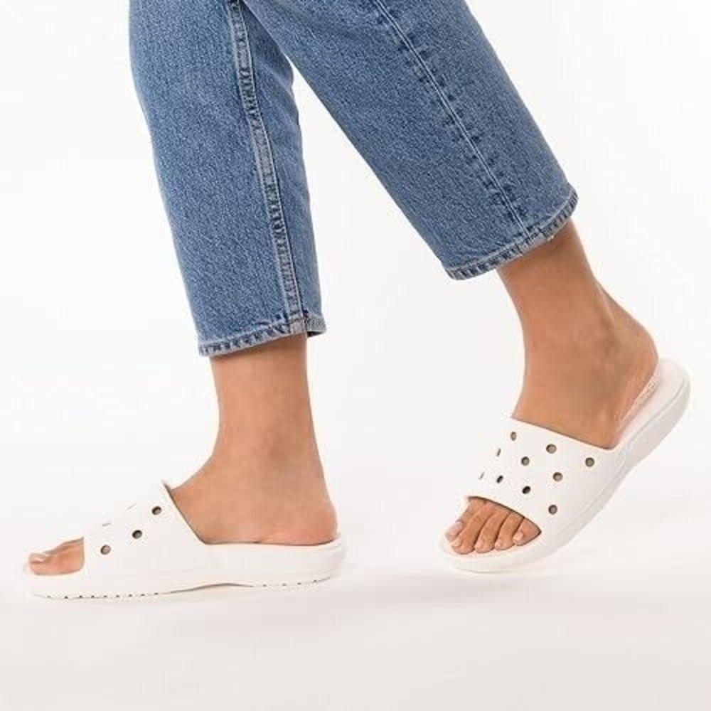 Crocs Classic Slide Sandals Womens 10 Mens 8 White NEW